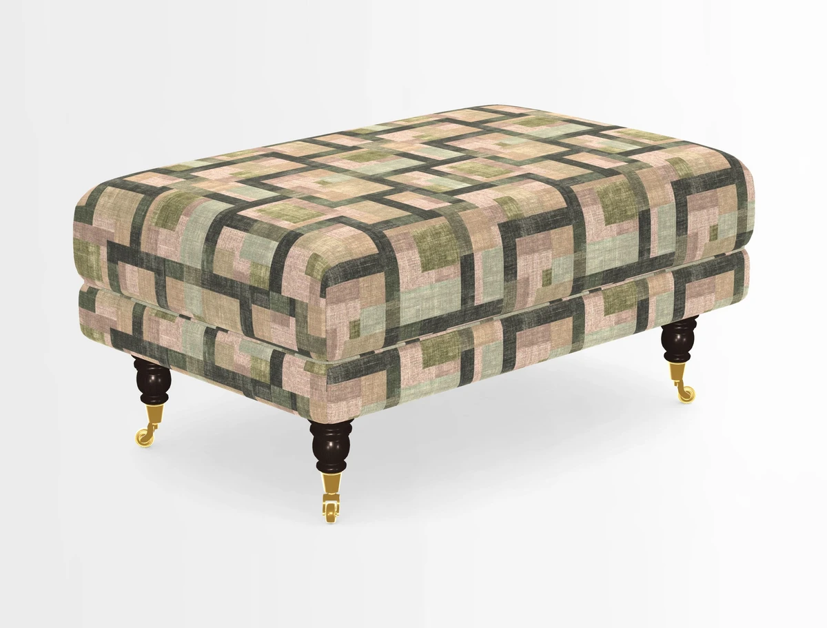 Alwinton Footstool in Osborne & Little Palazzo Pellestrina