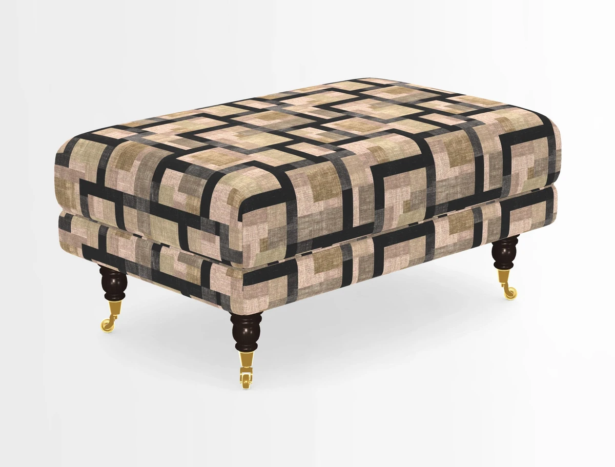 Alwinton Footstool in Osborne & Little Palazzo Pellestrina