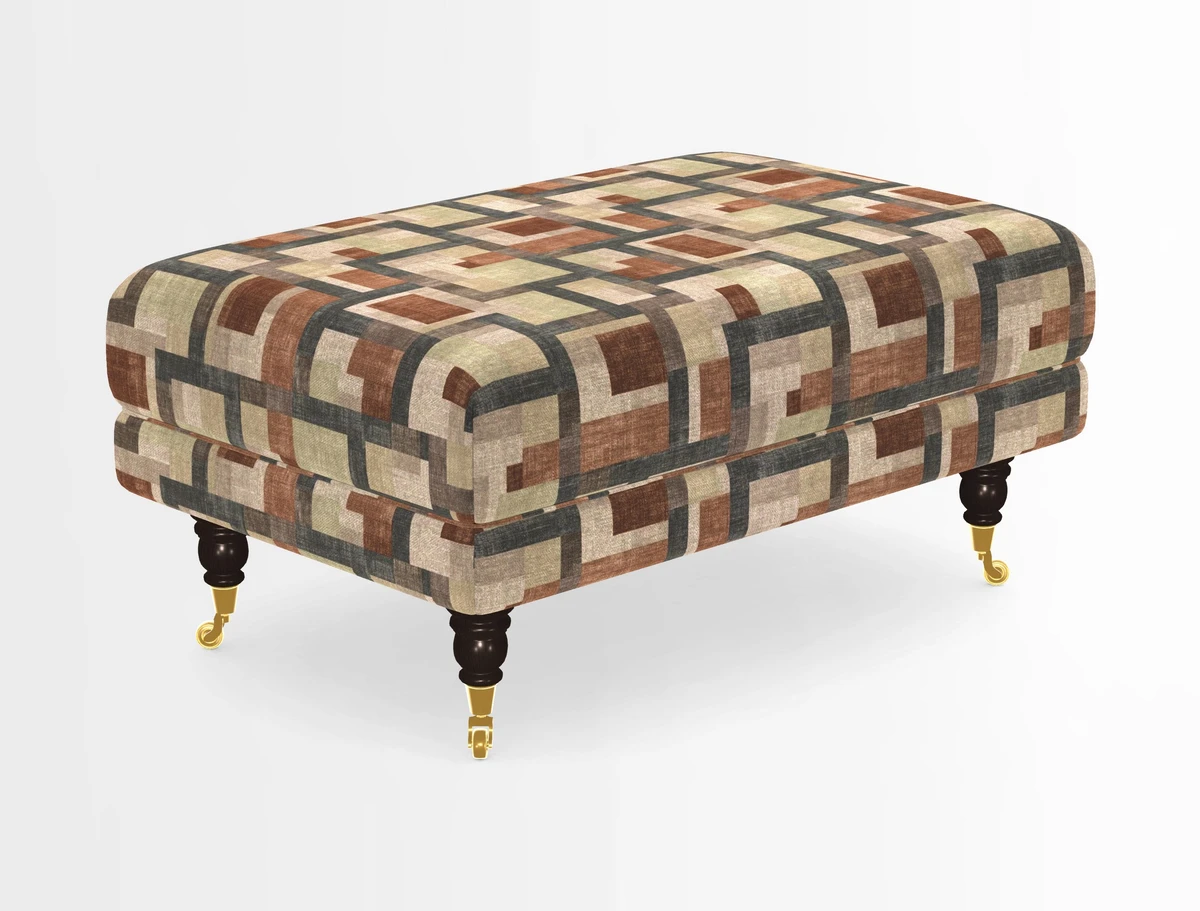 Alwinton Footstool in Osborne & Little Palazzo Pellestrina