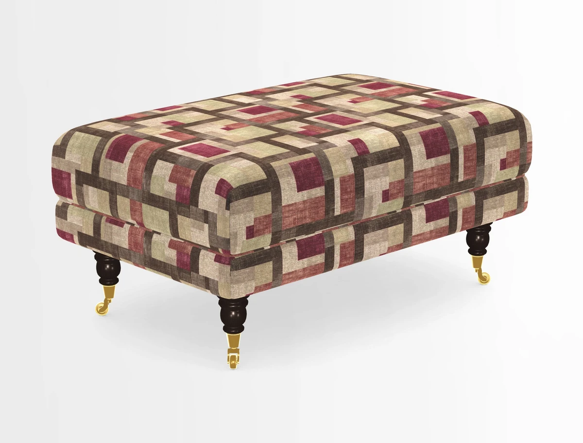 Alwinton Footstool in Osborne & Little Palazzo Pellestrina