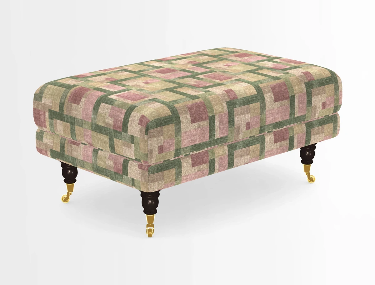 Alwinton Footstool in Osborne & Little Palazzo Pellestrina