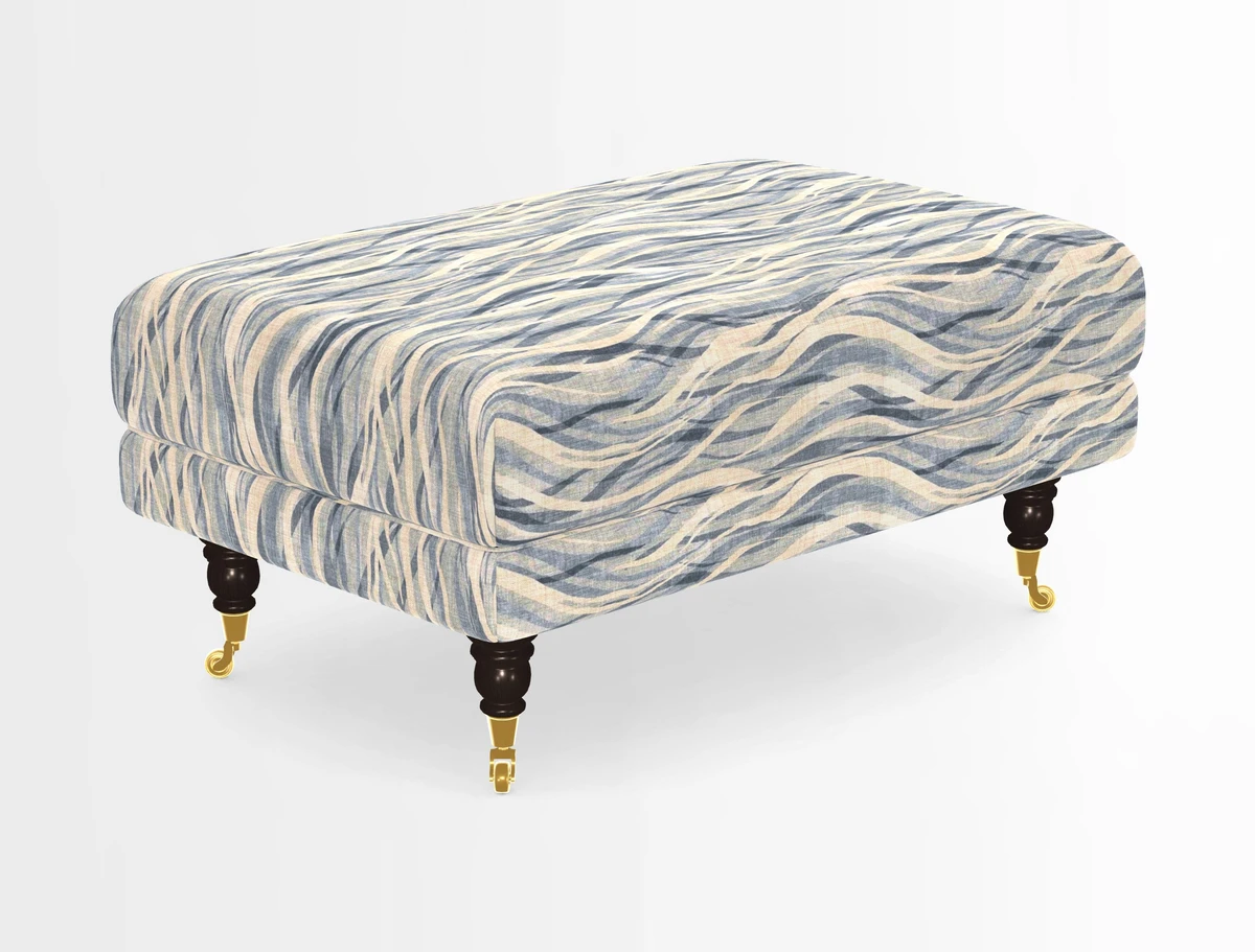 Alwinton Footstool in Osborne & Little Palazzo Pellestrina