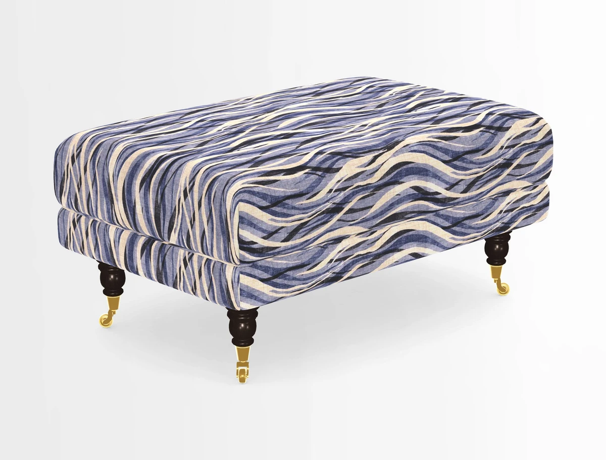 Alwinton Footstool in Osborne & Little Palazzo Pellestrina