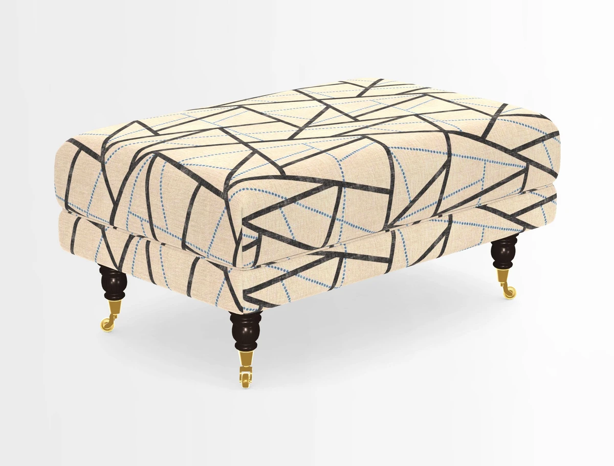 Alwinton Footstool in Osborne & Little Palazzo Pellestrina