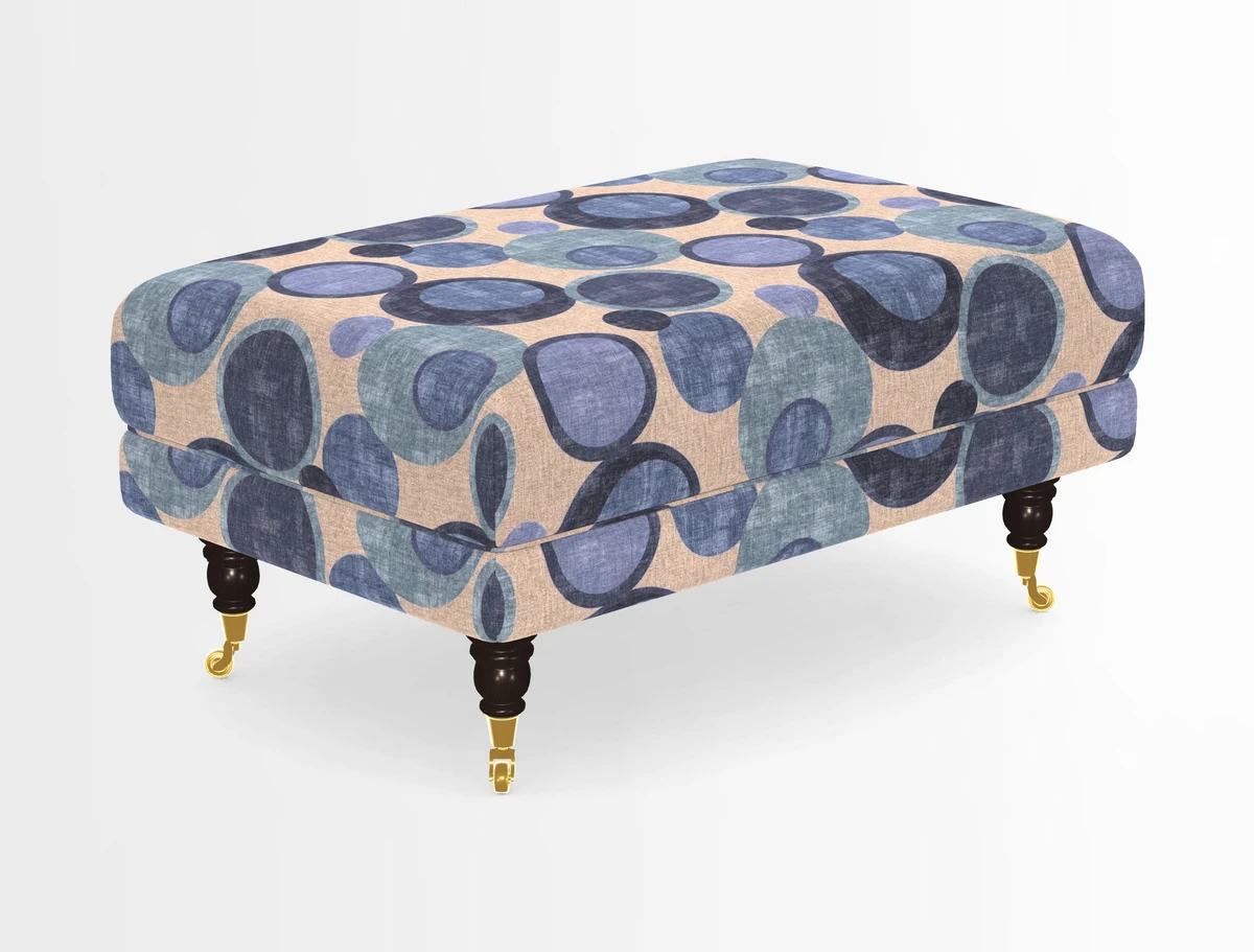 Alwinton Footstool in Osborne & Little Palazzo Pellestrina