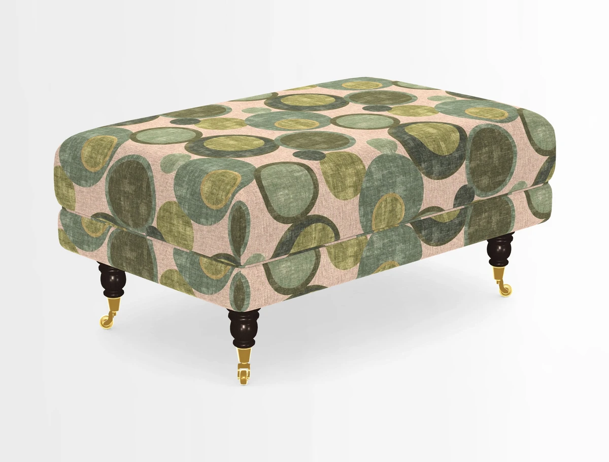 Alwinton Footstool in Osborne & Little Palazzo Pellestrina