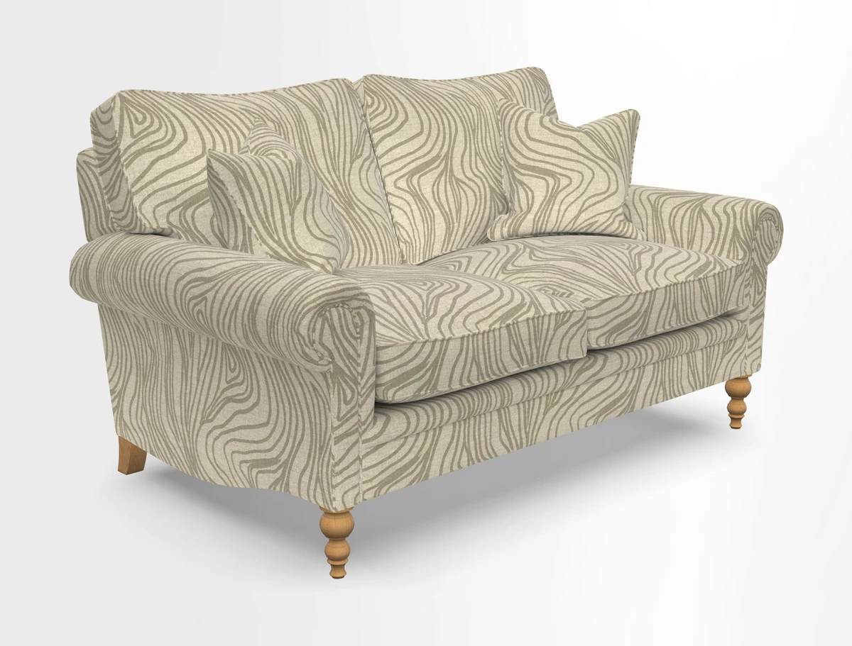 Aldingbourne 3 seater sofa in Grain Sack Stripe Linen Red