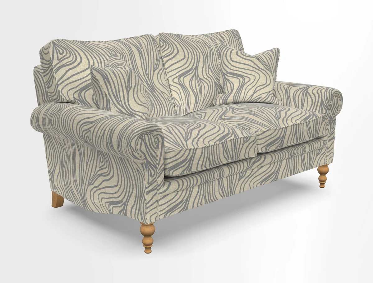 Aldingbourne 3 seater sofa in Grain Sack Stripe Linen Red