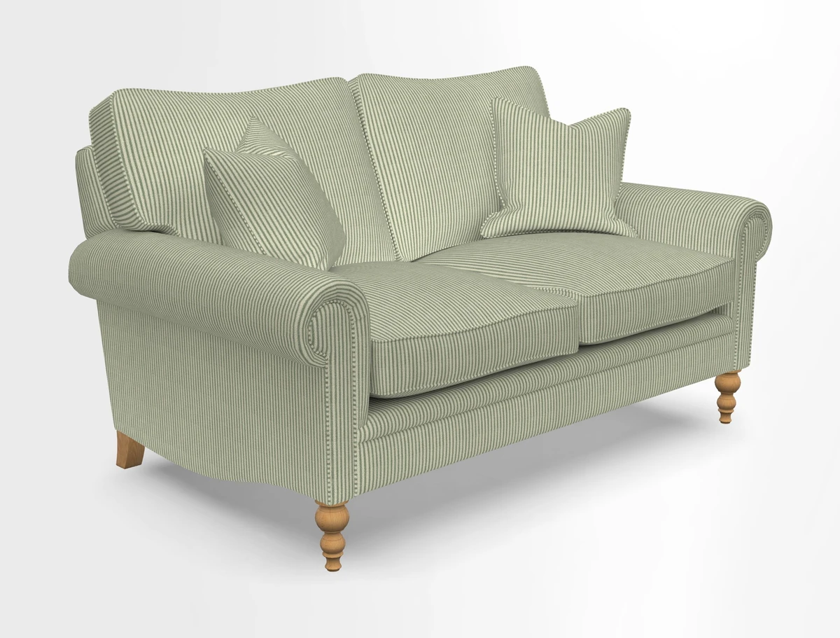 Aldingbourne 3 seater sofa in Grain Sack Stripe Linen Red