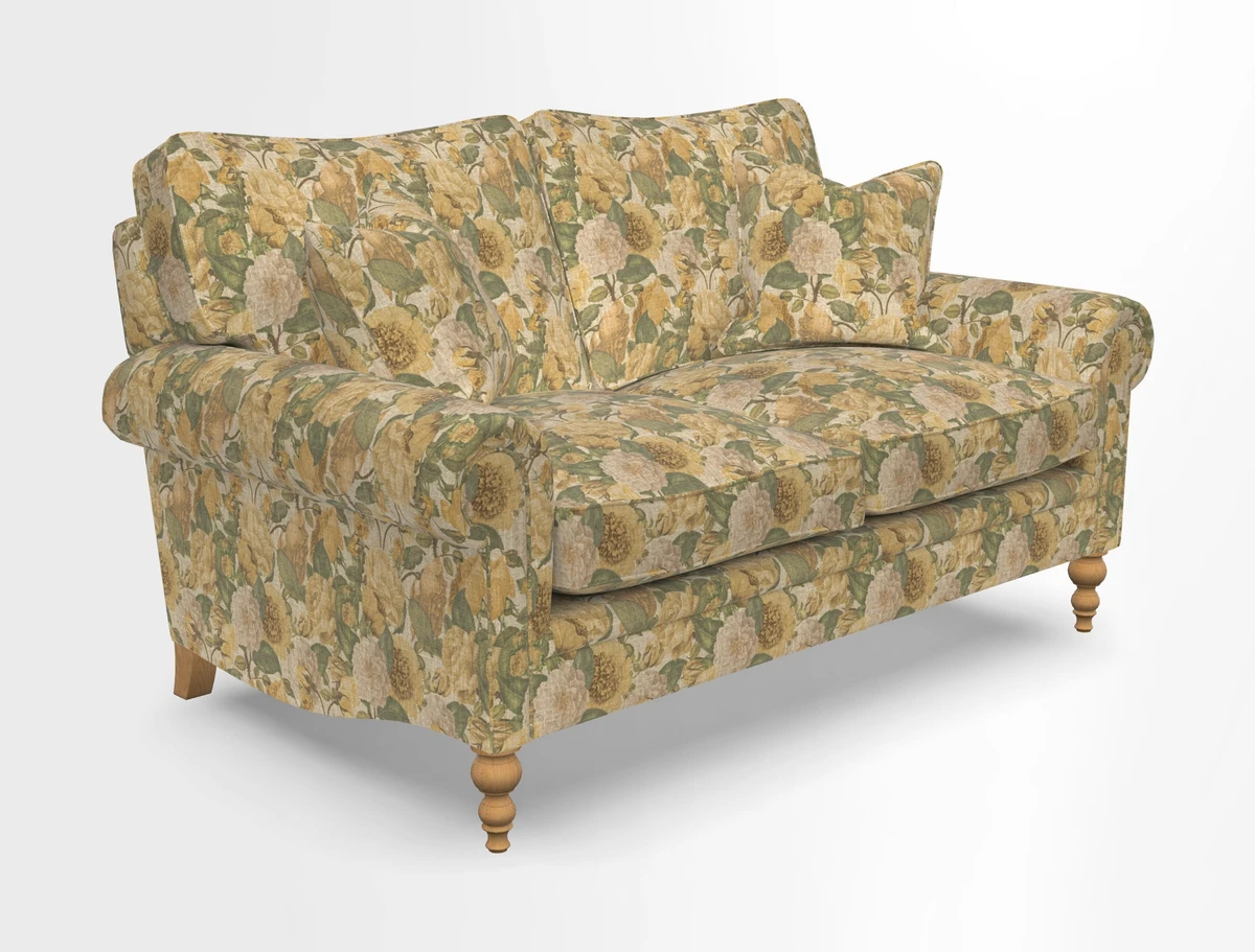 Aldingbourne 3 seater sofa in Grain Sack Stripe Linen Red