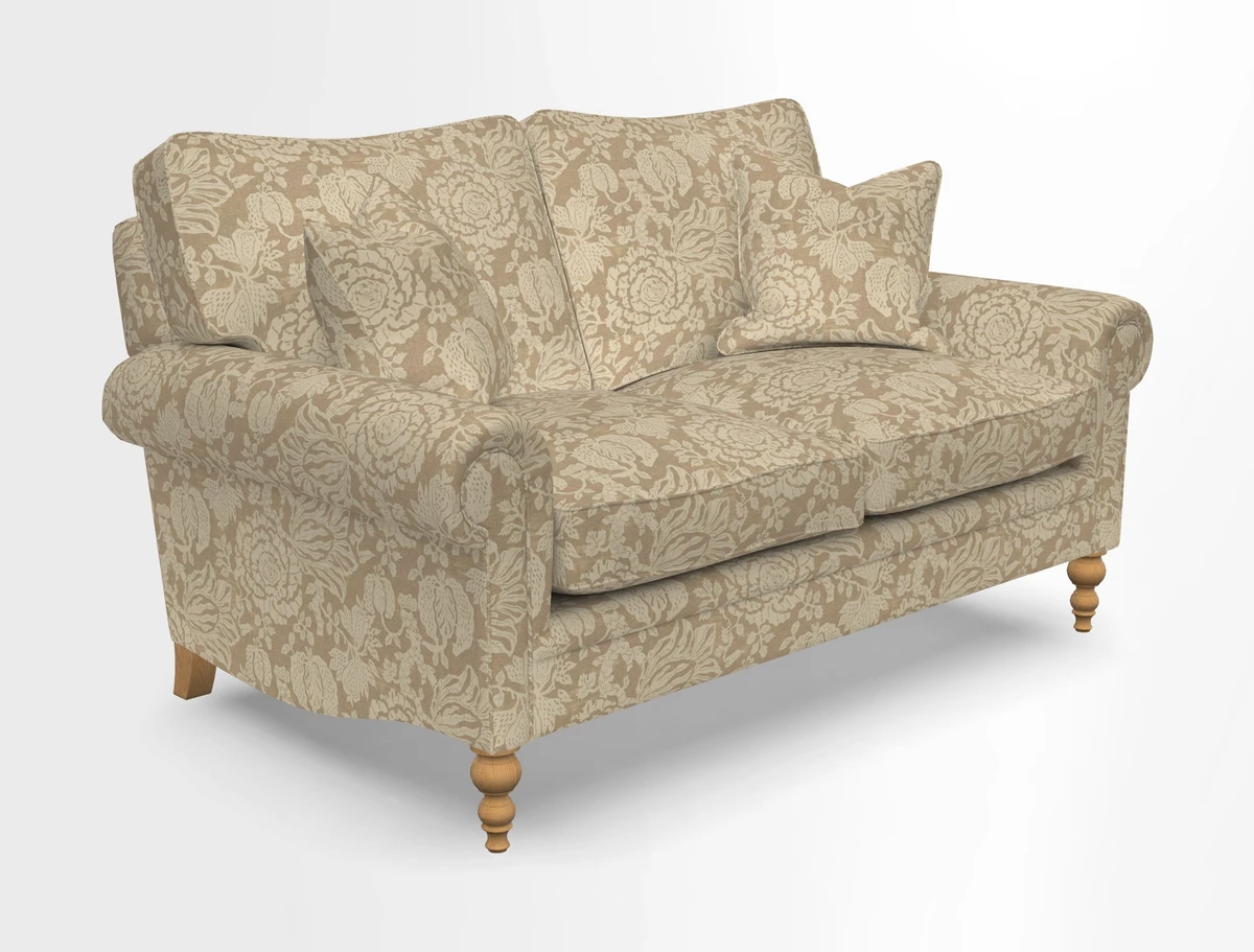 Aldingbourne 3 seater sofa in Grain Sack Stripe Linen Red
