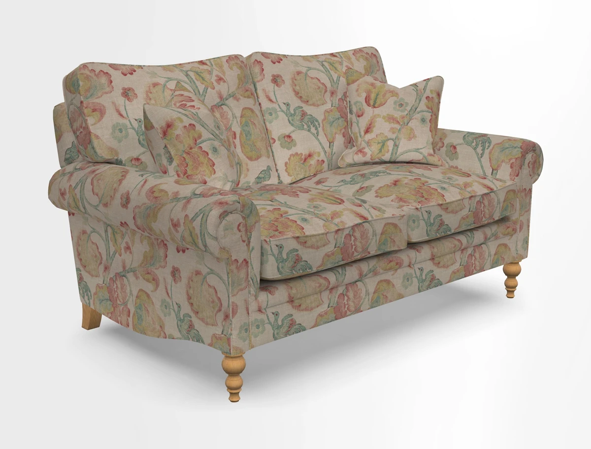 Aldingbourne 3 seater sofa in Grain Sack Stripe Linen Red