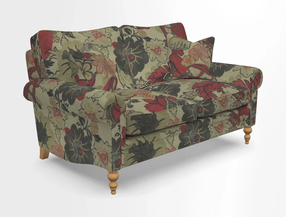 Aldingbourne 3 seater sofa in Grain Sack Stripe Linen Red