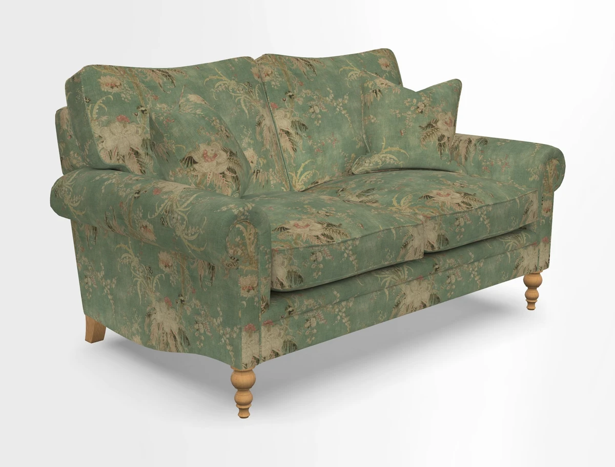 Aldingbourne 3 seater sofa in Grain Sack Stripe Linen Red