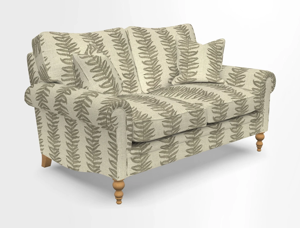 Aldingbourne 3 seater sofa in Grain Sack Stripe Linen Red