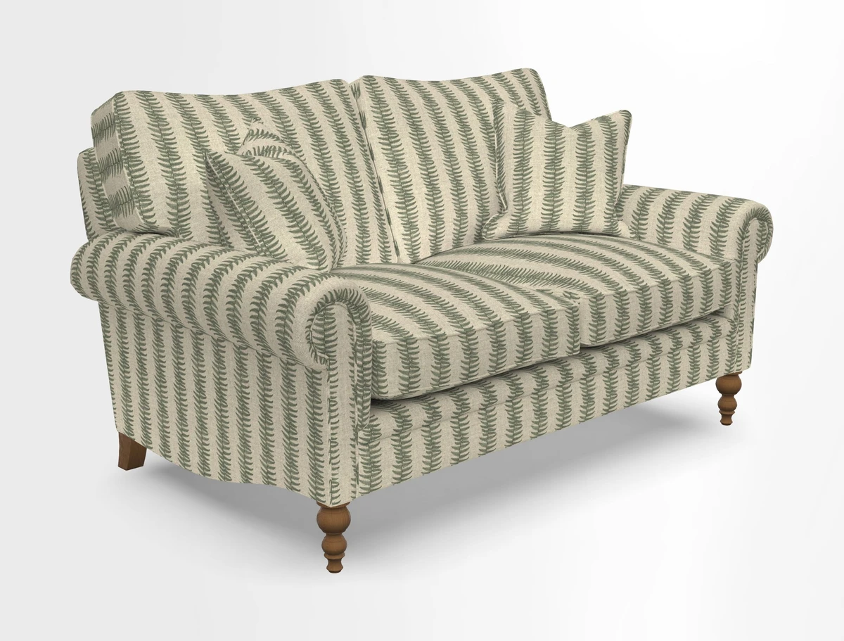 Aldingbourne 3 seater sofa in Grain Sack Stripe Linen Red