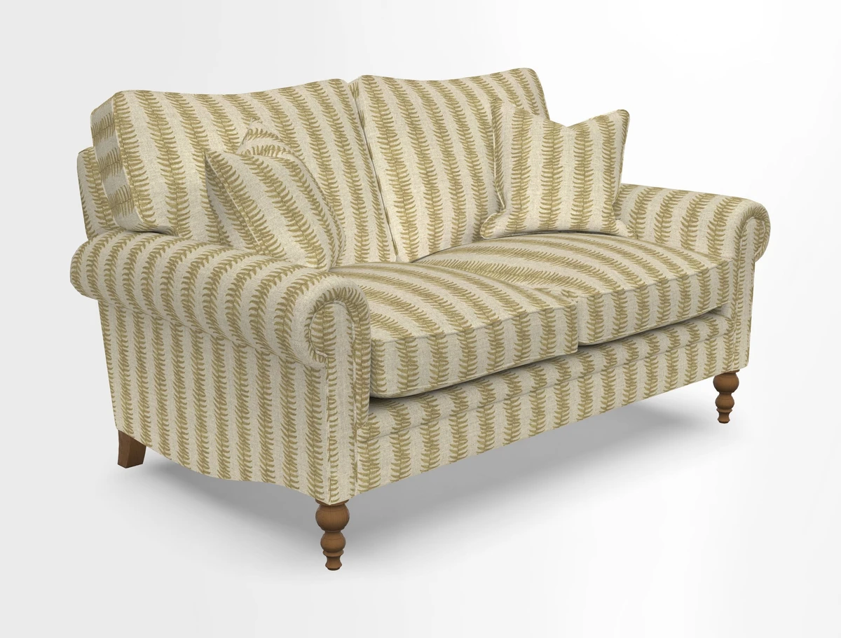 Aldingbourne 3 seater sofa in Grain Sack Stripe Linen Red
