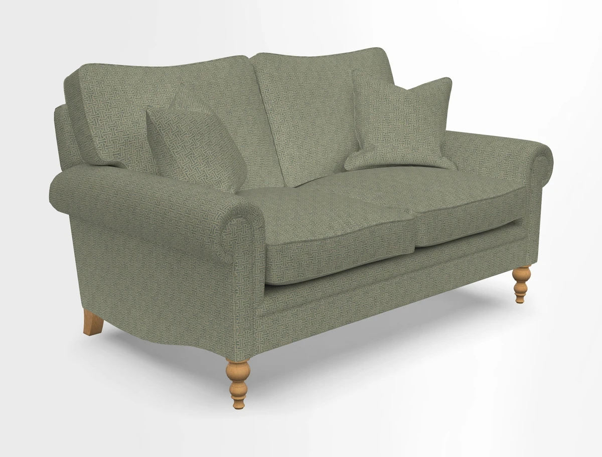 Aldingbourne 3 seater sofa in Grain Sack Stripe Linen Red