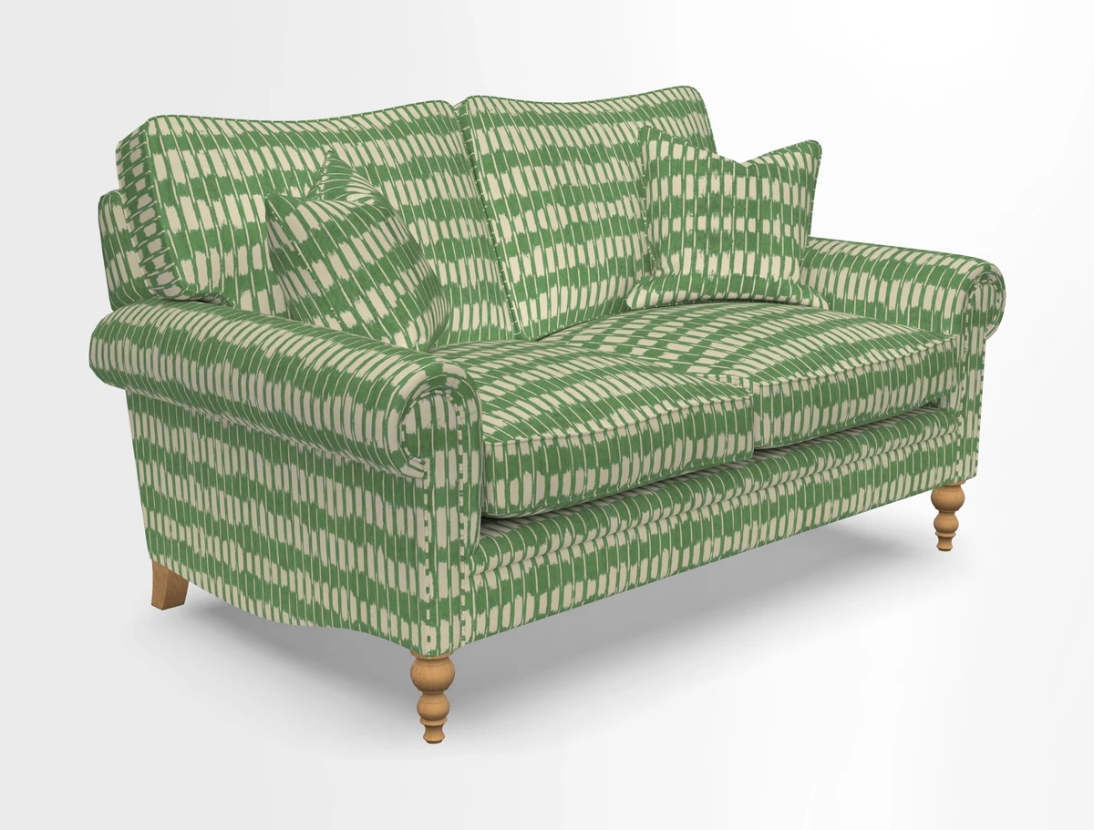 Aldingbourne 3 seater sofa in Grain Sack Stripe Linen Red