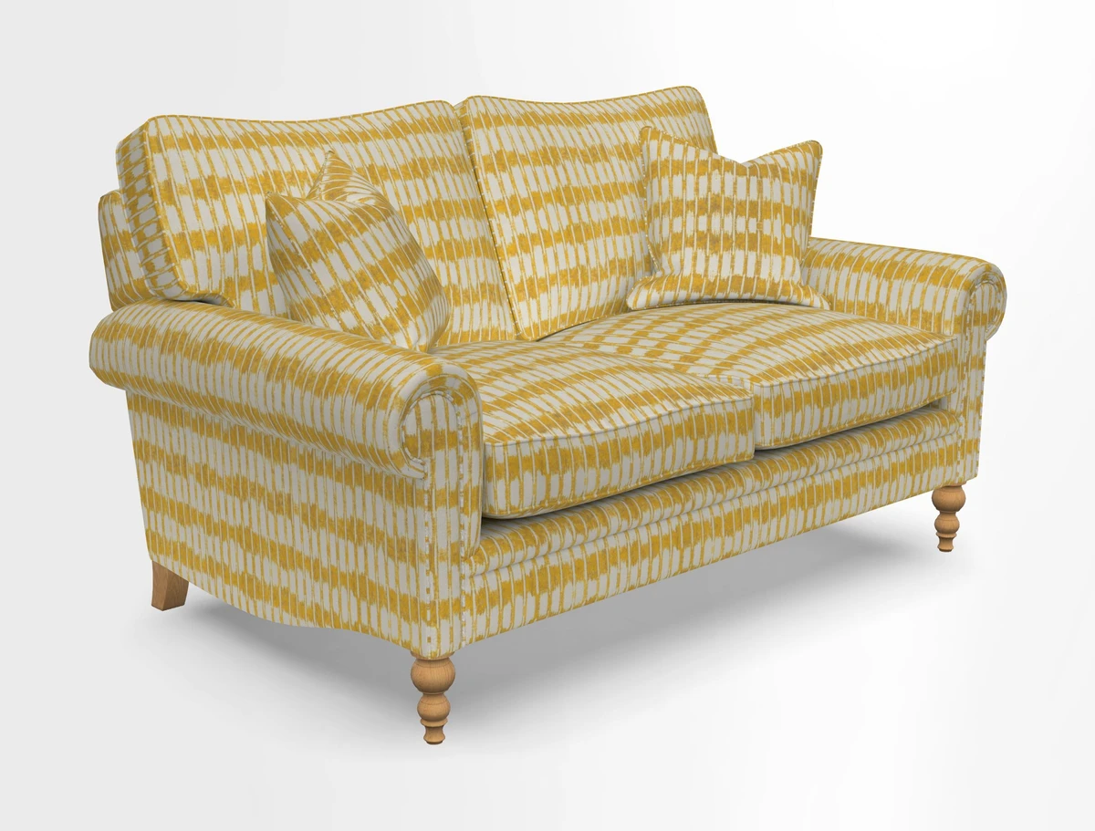 Aldingbourne 3 seater sofa in Grain Sack Stripe Linen Red