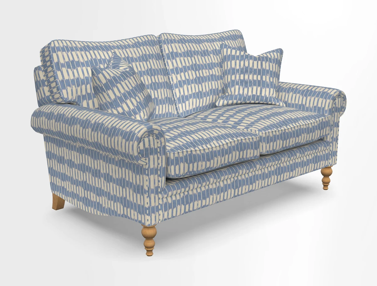 Aldingbourne 3 seater sofa in Grain Sack Stripe Linen Red