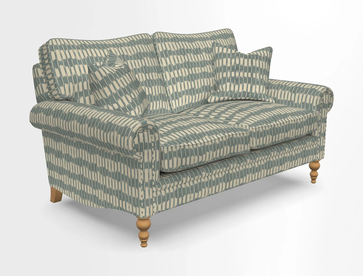 Aldingbourne 3 seater sofa in Grain Sack Stripe Linen Red