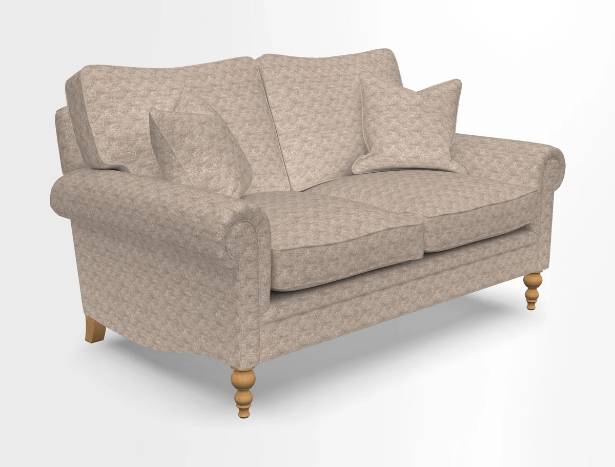 Aldingbourne 3 seater sofa in Grain Sack Stripe Linen Red