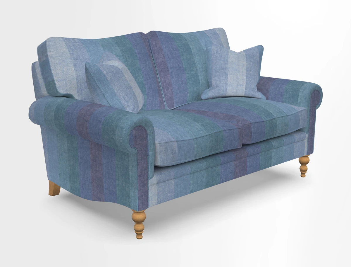 Aldingbourne 3 seater sofa in Grain Sack Stripe Linen Red