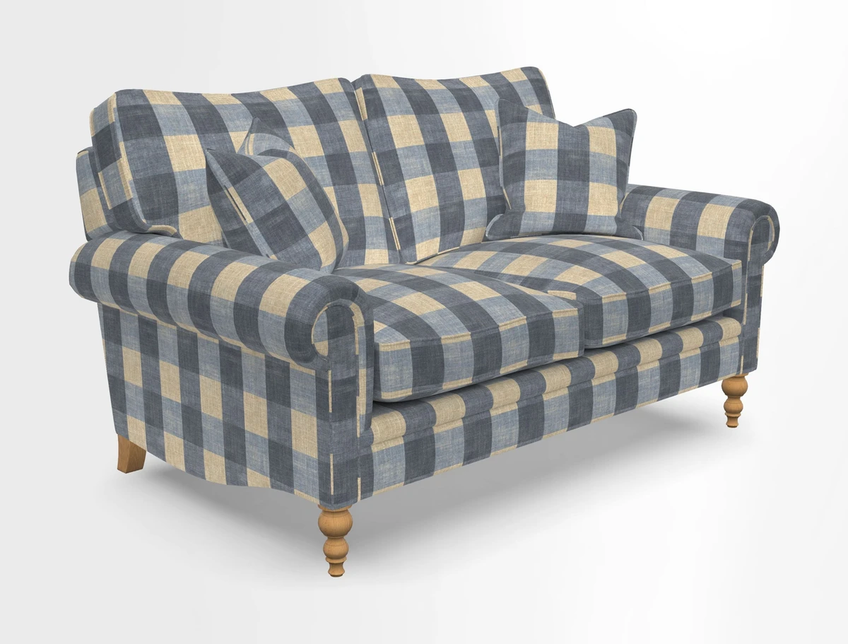 Aldingbourne 3 seater sofa in Grain Sack Stripe Linen Red