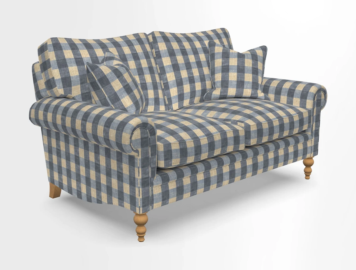 Aldingbourne 3 seater sofa in Grain Sack Stripe Linen Red