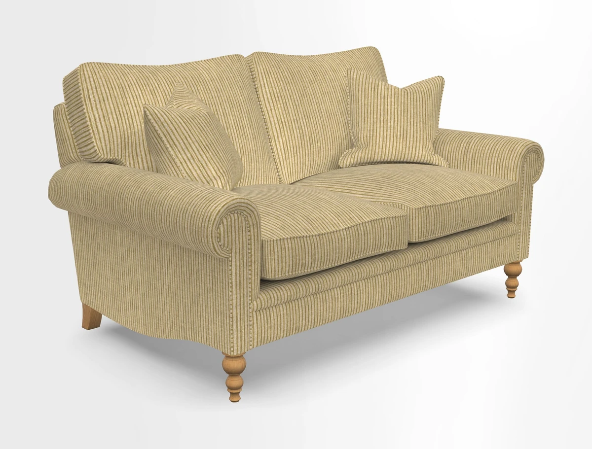 Aldingbourne 3 seater sofa in Grain Sack Stripe Linen Red