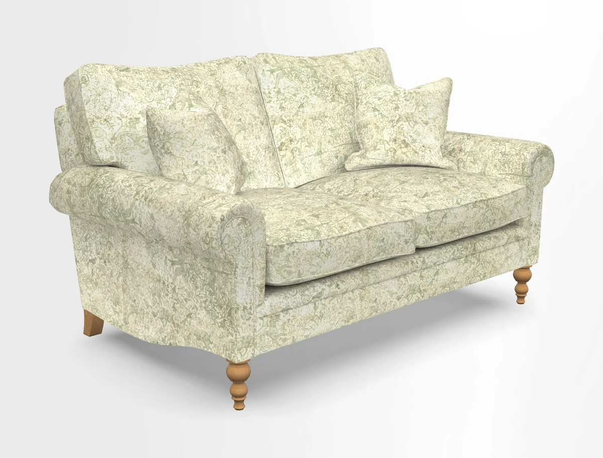 Aldingbourne 3 seater sofa in Grain Sack Stripe Linen Red