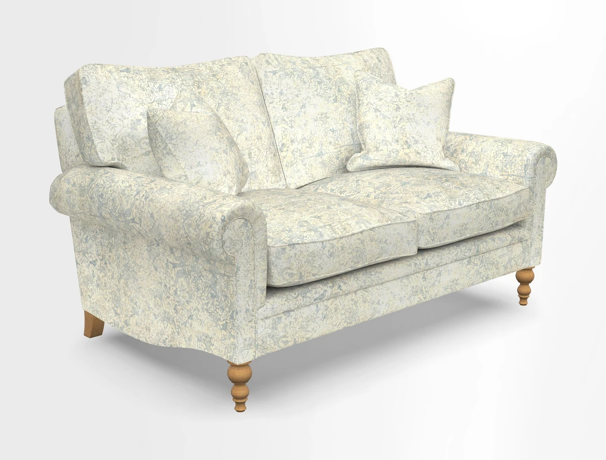 Aldingbourne 3 seater sofa in Grain Sack Stripe Linen Red