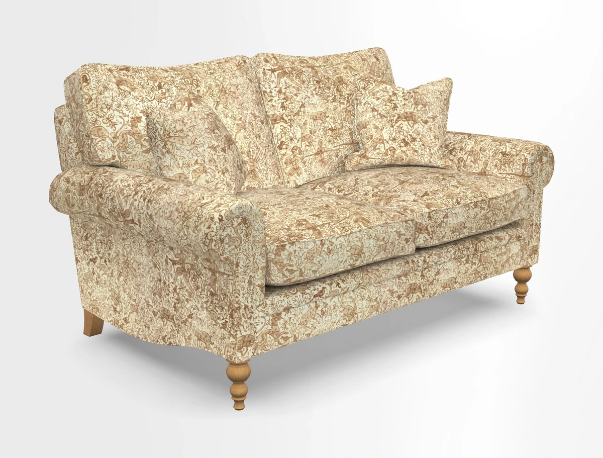 Aldingbourne 3 seater sofa in Grain Sack Stripe Linen Red