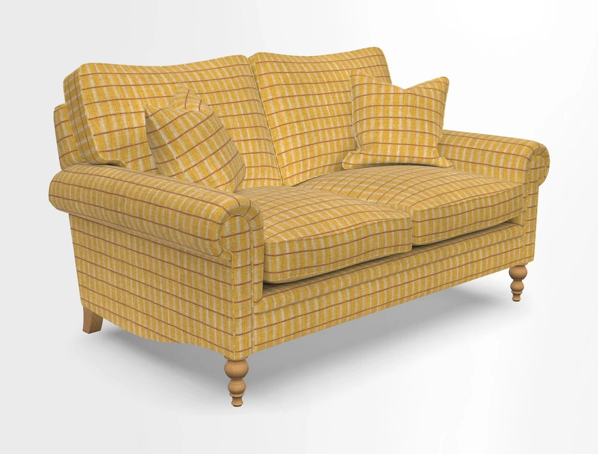 Aldingbourne 3 seater sofa in Grain Sack Stripe Linen Red