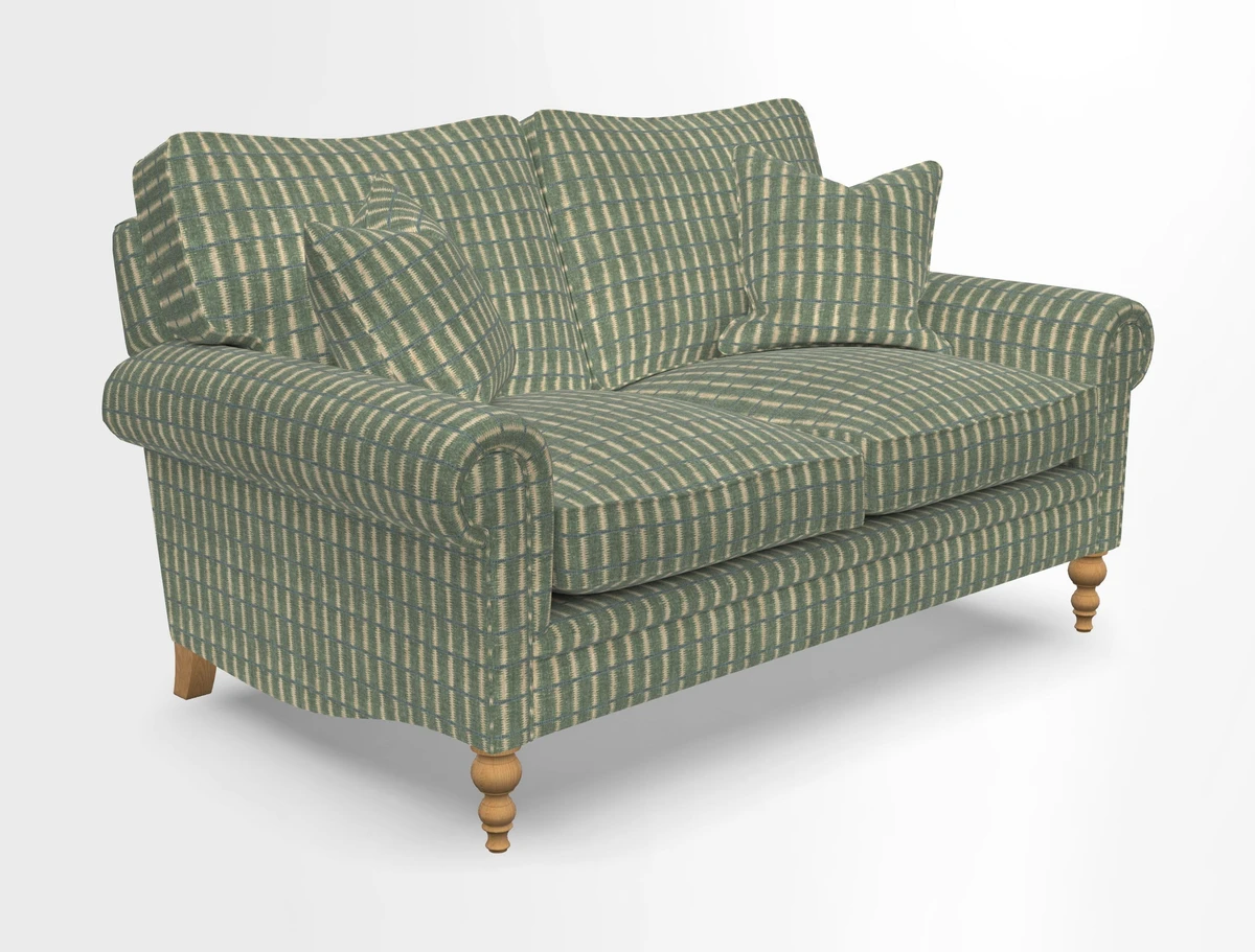 Aldingbourne 3 seater sofa in Grain Sack Stripe Linen Red