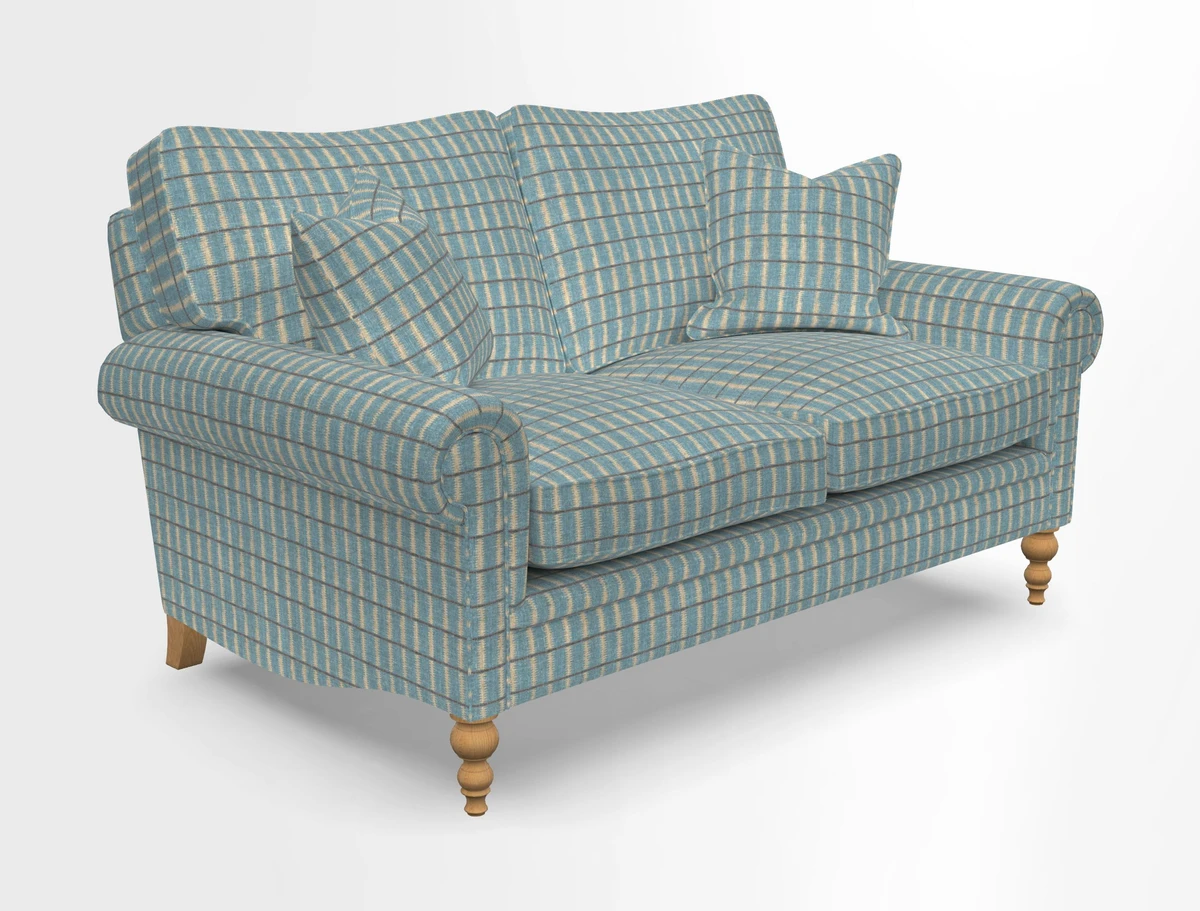 Aldingbourne 3 seater sofa in Grain Sack Stripe Linen Red