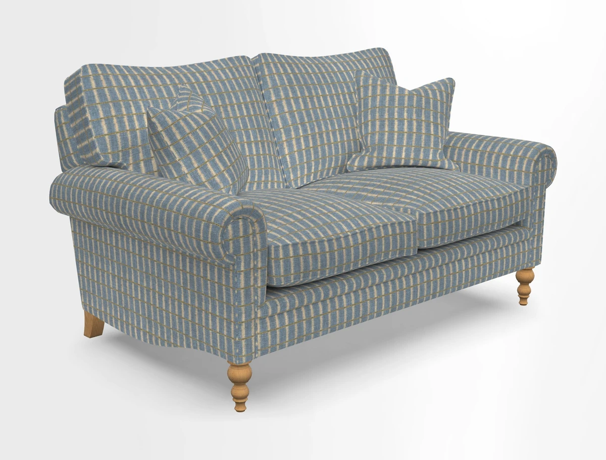 Aldingbourne 3 seater sofa in Grain Sack Stripe Linen Red