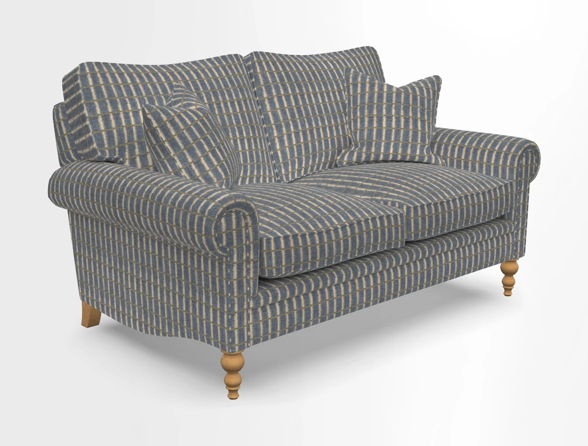 Aldingbourne 3 seater sofa in Grain Sack Stripe Linen Red