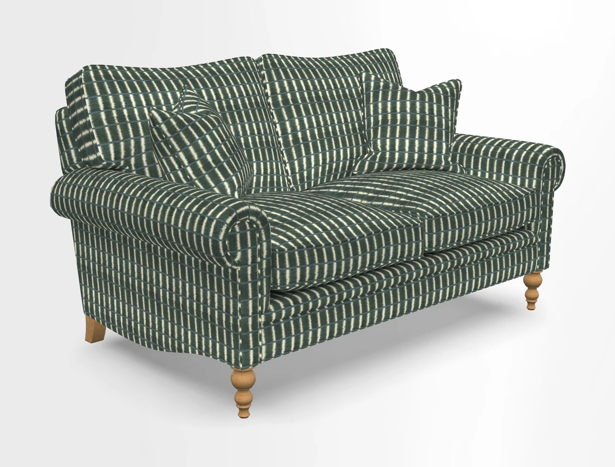 Aldingbourne 3 seater sofa in Grain Sack Stripe Linen Red
