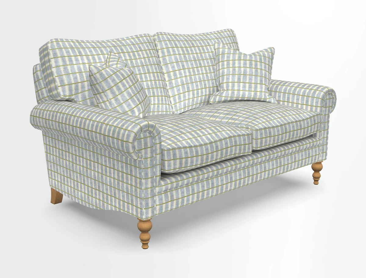 Aldingbourne 3 seater sofa in Grain Sack Stripe Linen Red