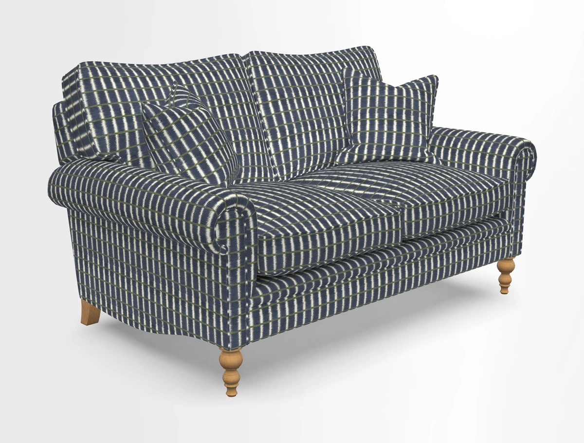 Aldingbourne 3 seater sofa in Grain Sack Stripe Linen Red