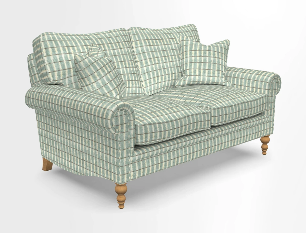 Aldingbourne 3 seater sofa in Grain Sack Stripe Linen Red