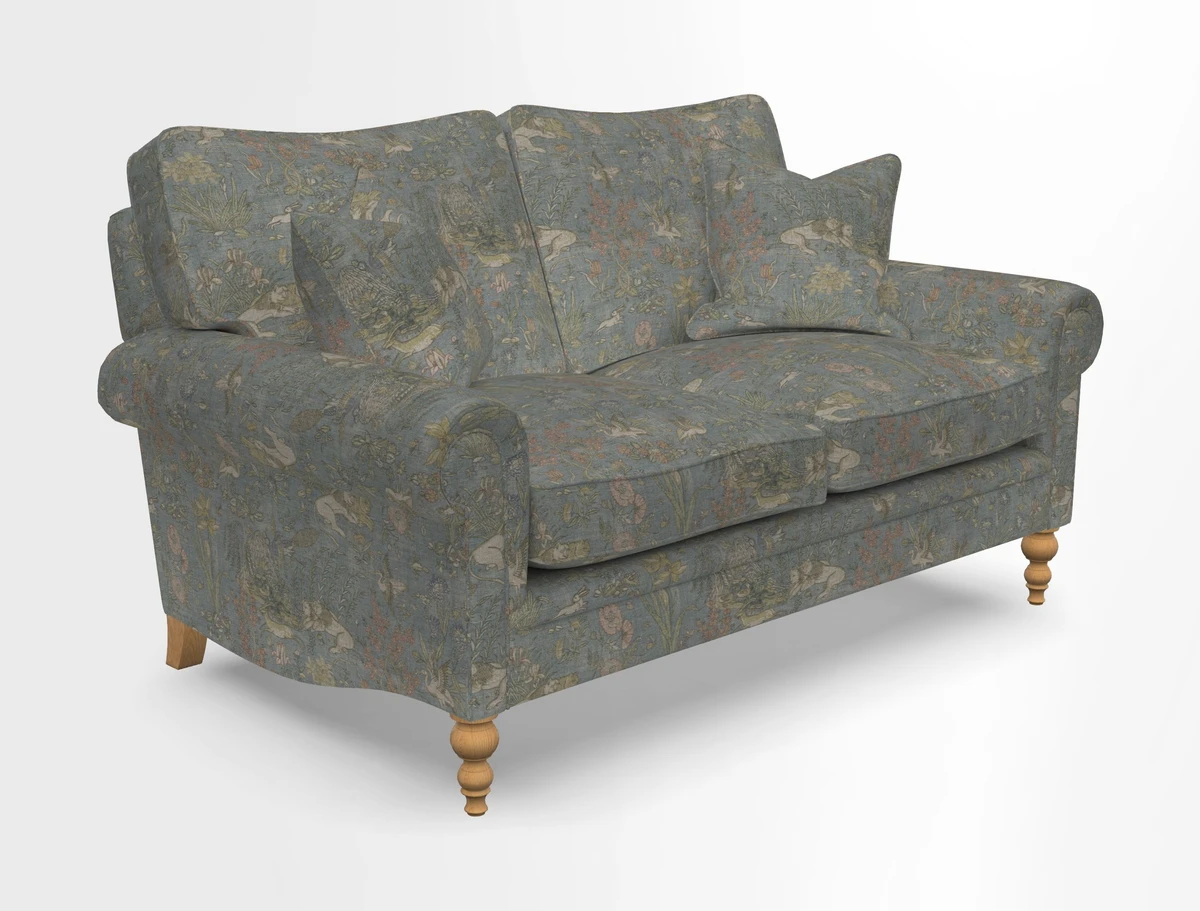 Aldingbourne 3 seater sofa in Grain Sack Stripe Linen Red