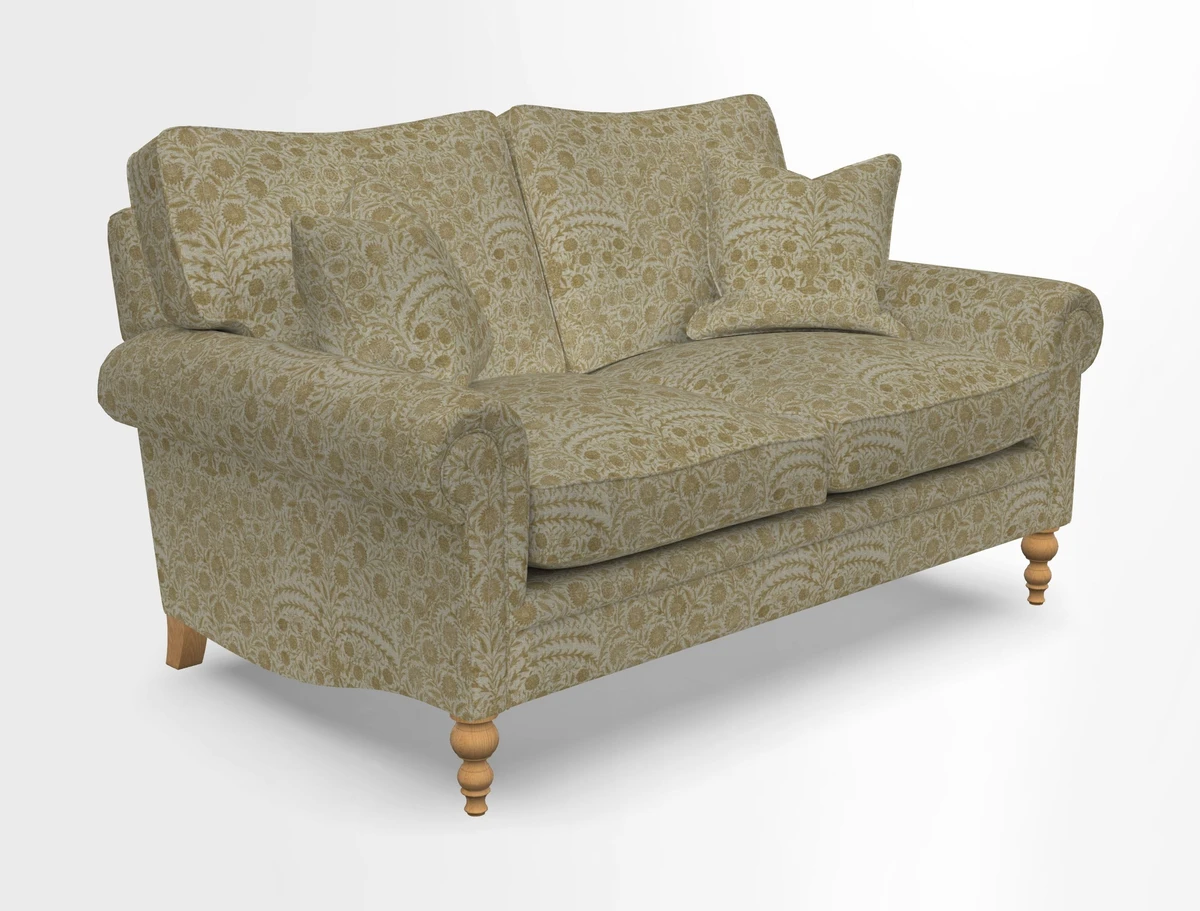 Aldingbourne 3 seater sofa in Grain Sack Stripe Linen Red