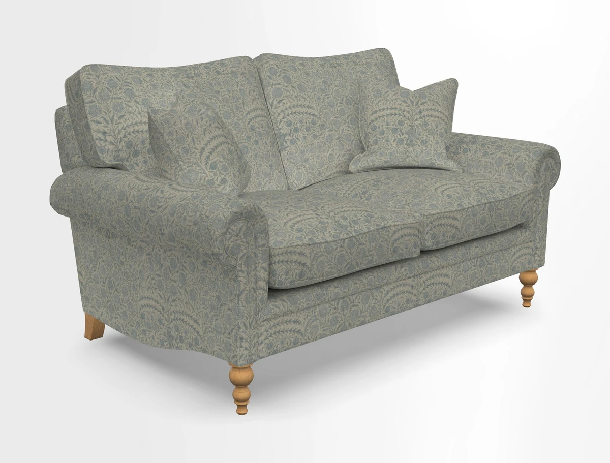 Aldingbourne 3 seater sofa in Grain Sack Stripe Linen Red