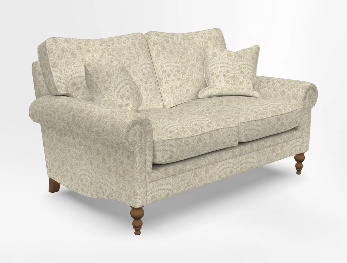 Aldingbourne 3 seater sofa in Grain Sack Stripe Linen Red