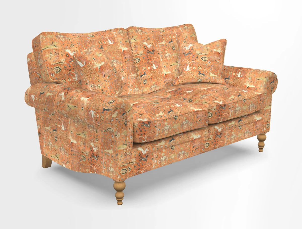 Aldingbourne 3 seater sofa in Grain Sack Stripe Linen Red