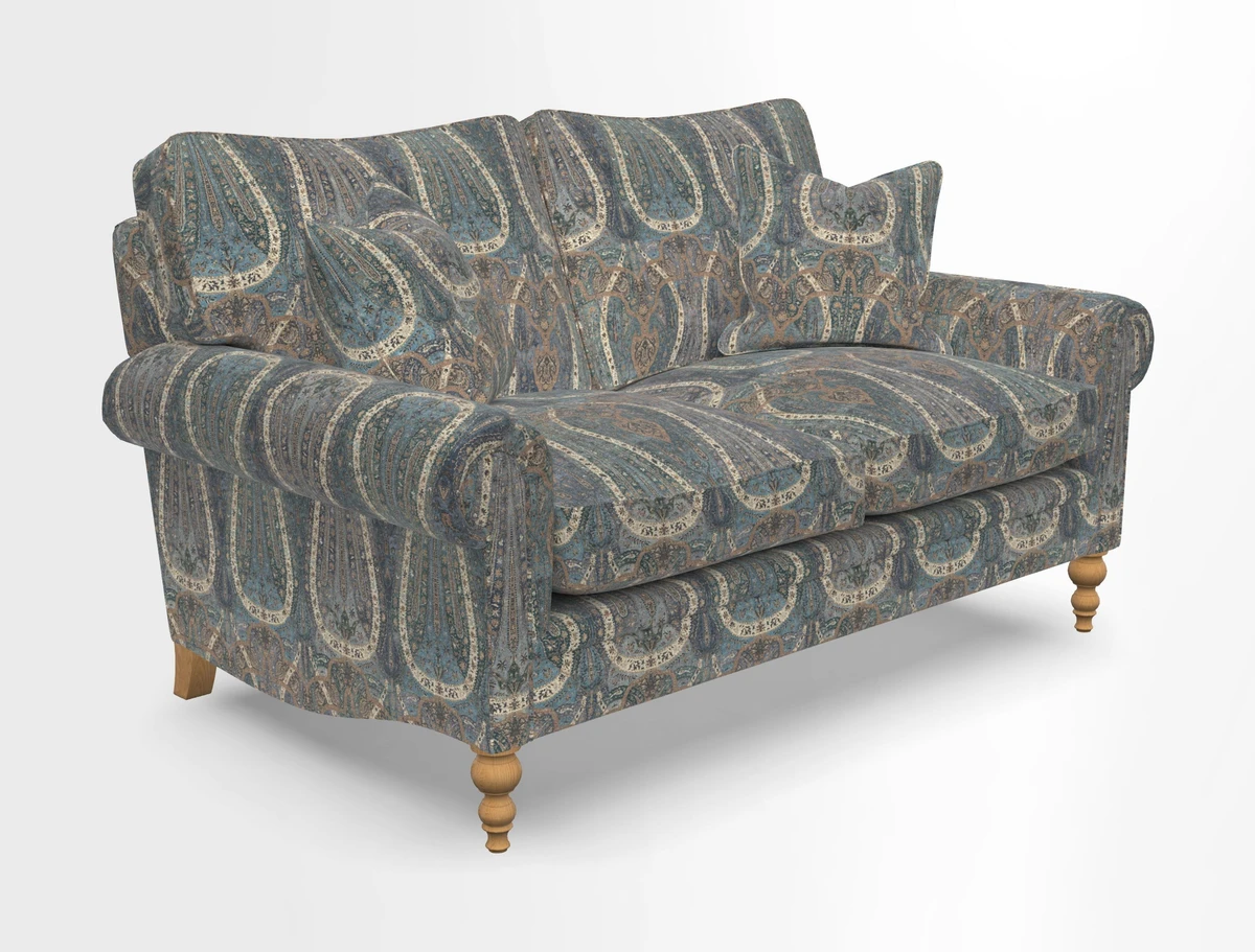 Aldingbourne 3 seater sofa in Grain Sack Stripe Linen Red