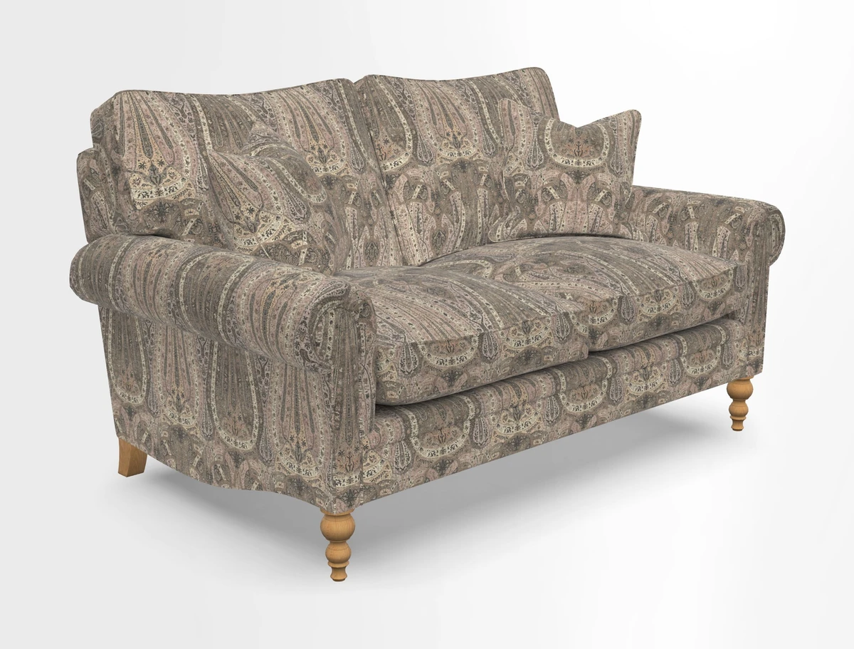 Aldingbourne 3 seater sofa in Grain Sack Stripe Linen Red